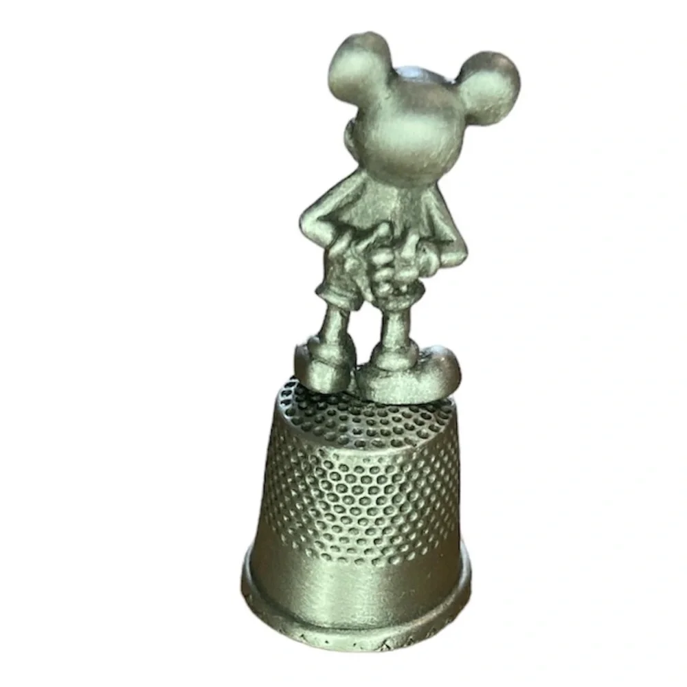 Mickey Mouse Thimble Disney Collectible Genuine Pewter Vintage Seamstress Sewing